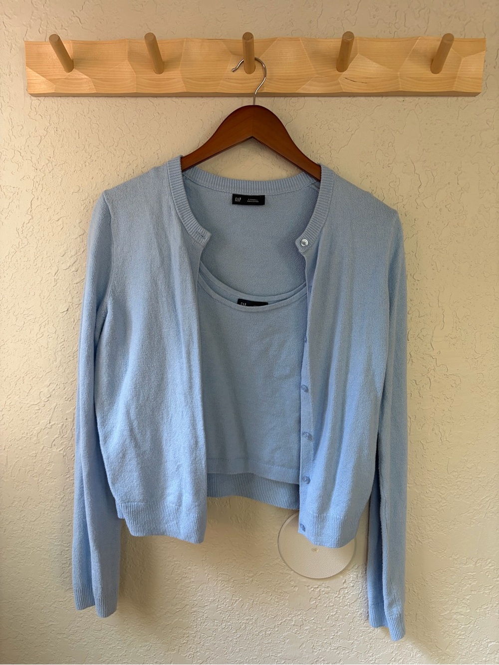 GAP Light Blue Cardigan and Camisole Twin Set